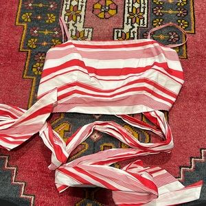 Mark D Sikes Tie Back Crop Top